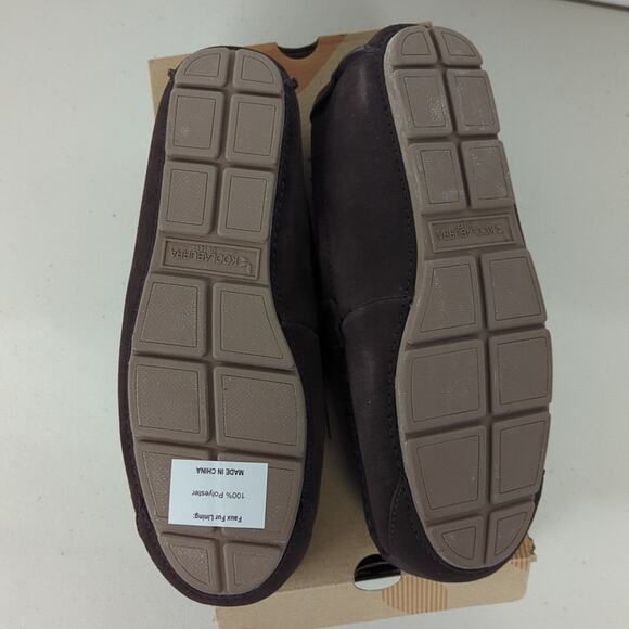 New w/box Kookaburra UGG sz9 suede Tipton brown loafers men\'s slip on fur lined main image 4